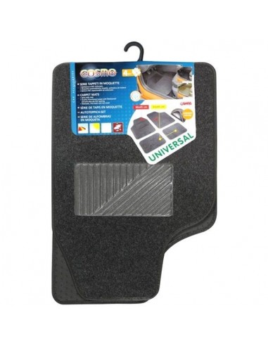 Alfombras Universales Negro, Set 4 piezas