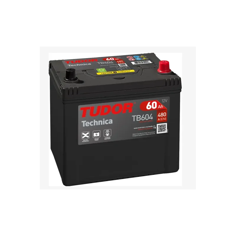 Batería Tudor Technica 12V60AH TB604